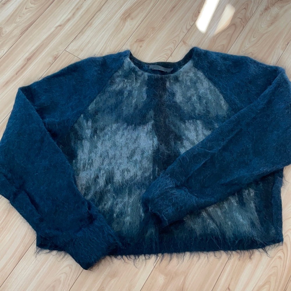 9/10 Alexander Wang multi colour mohair knit top